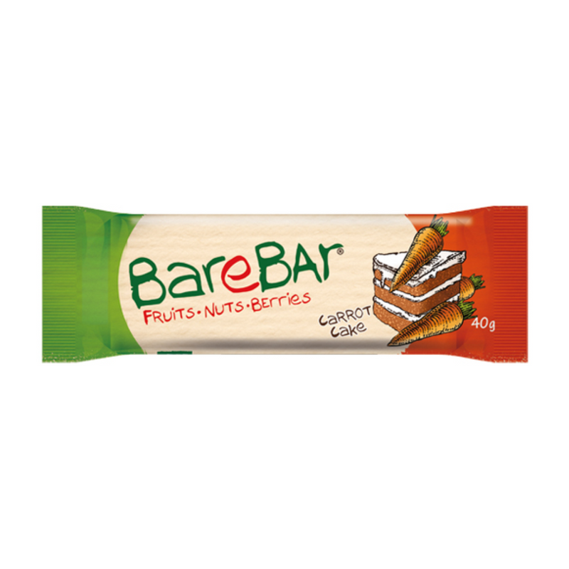 Barebar Välipalapatukka 40 g-Energiapatukka-Barebar-Marja-Taateli-Aminopörssi