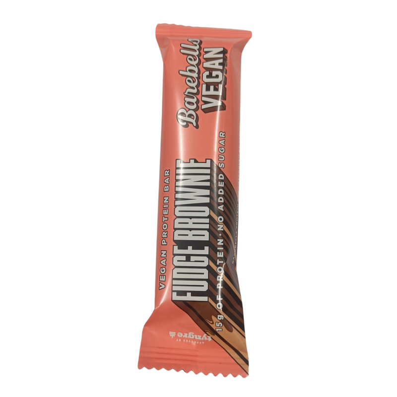 Vegan Protein Bar, 55 g-Proteiinipatukka-Barebells-Fudge Brownie-Aminopörssi