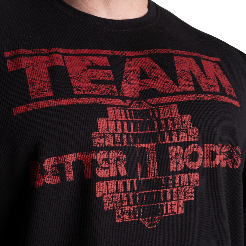 Team Iron Thermal Tee, Black/Red-Miesten T-paita-Better Bodies-S-Aminopörssi