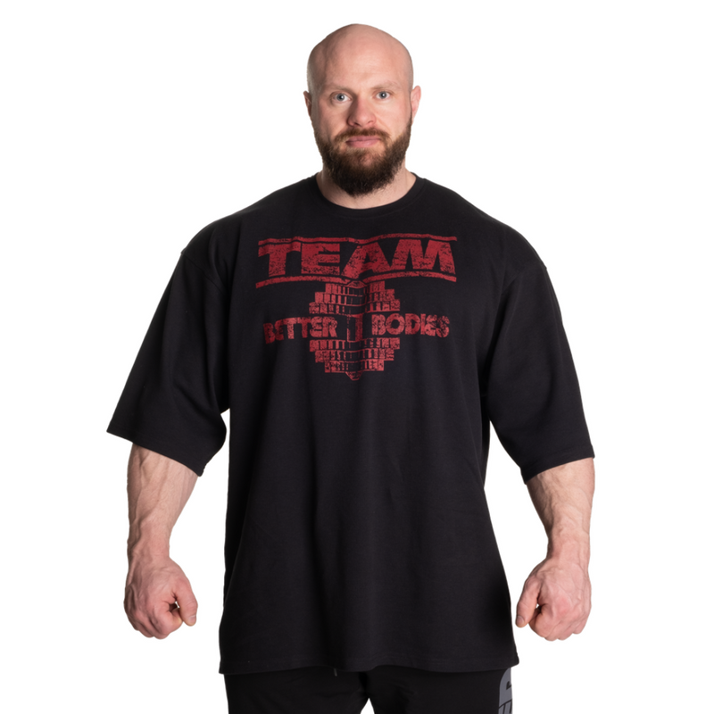 Team Iron Thermal Tee, Black/Red-Miesten T-paita-Better Bodies-S-Aminopörssi