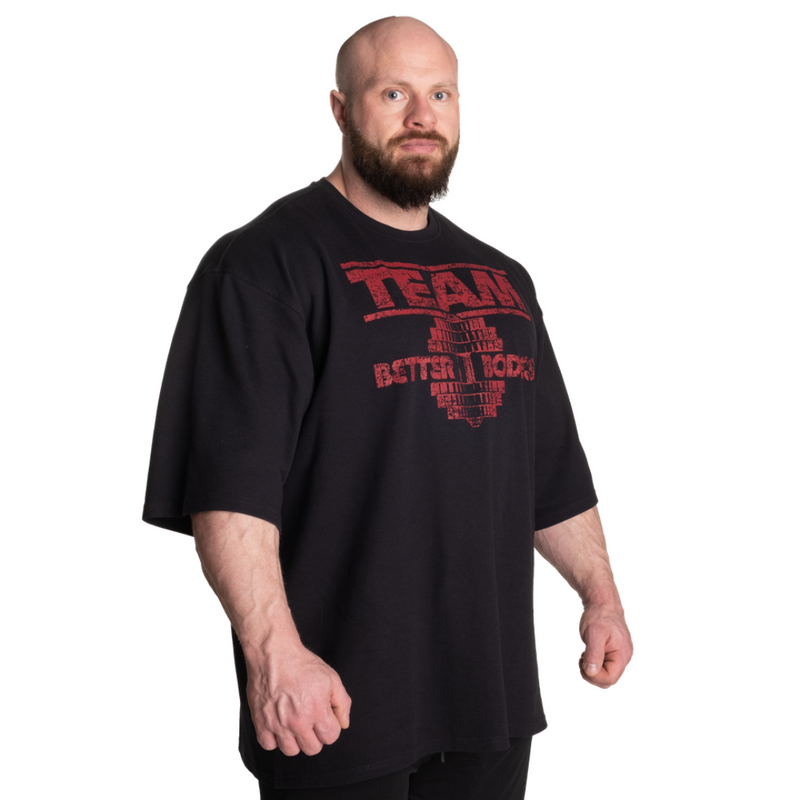 Team Iron Thermal Tee, Black/Red-Miesten T-paita-Better Bodies-S-Aminopörssi