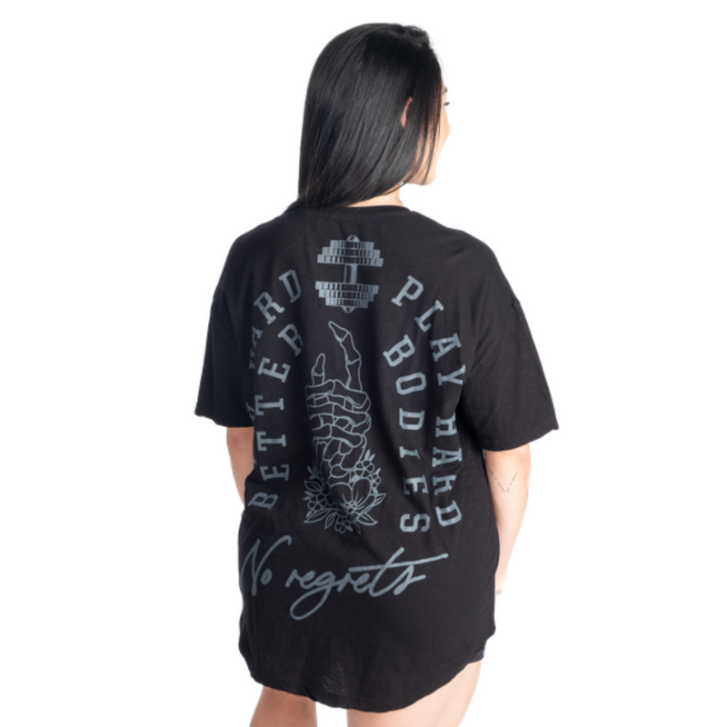 Better Bodies No Regrets Oversize Tee Black-Naisten lyhythihaiset ja topit-Better Bodies-XS-Aminopörssi