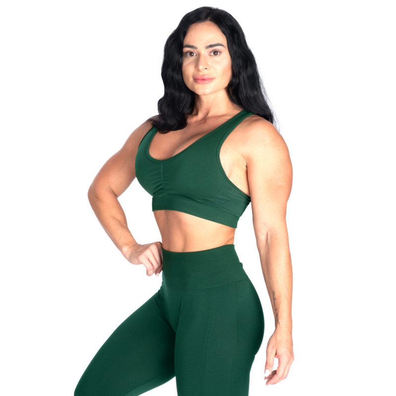 Better Bodies Scrunch Sports Bra Emerald Green-Naisten urheiluliivit-Better Bodies-XS-Aminopörssi