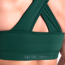Better Bodies Scrunch Sports Bra Emerald Green-Naisten urheiluliivit-Better Bodies-XS-Aminopörssi