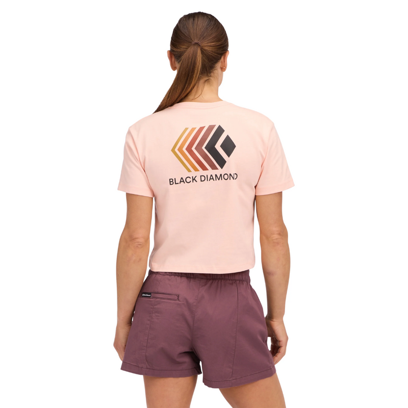 Black Diamond Women's Faded Crop Tee Alpine Sunrise-Naisten lyhythihaiset ja topit-Black Diamond-XS-Aminopörssi