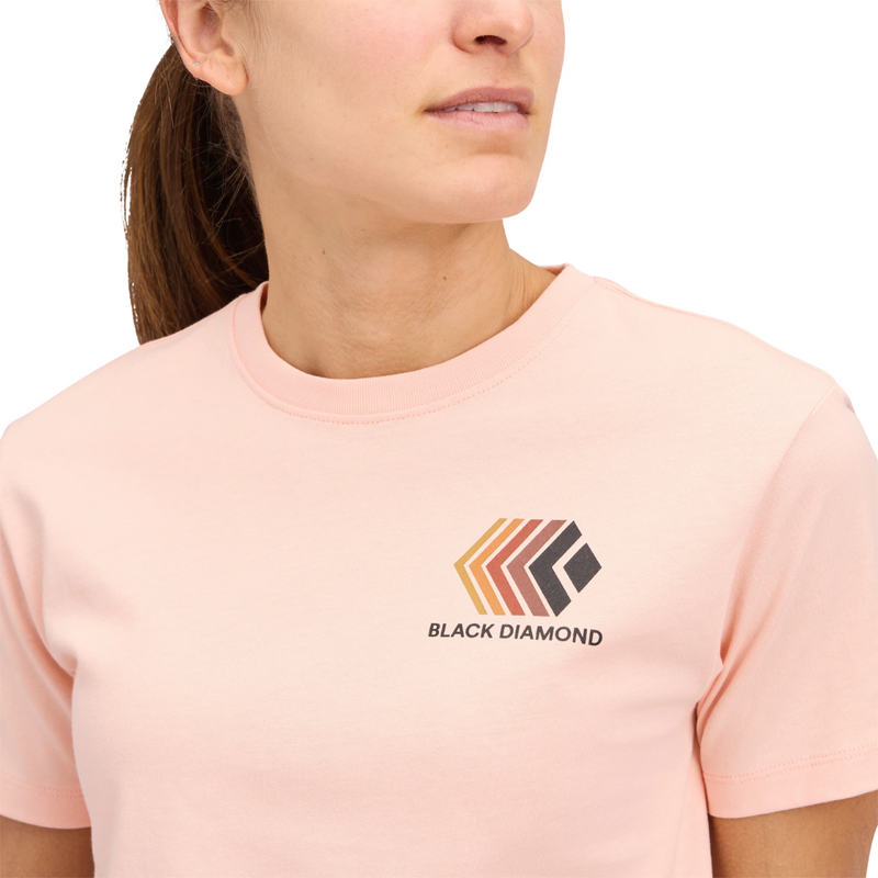 Black Diamond Women's Faded Crop Tee Alpine Sunrise-Naisten lyhythihaiset ja topit-Black Diamond-XS-Aminopörssi