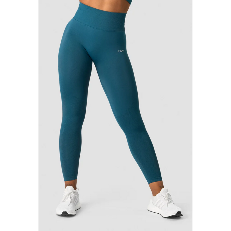 Define Seamless Scrunch Tights Dk Teal-Naisten trikoot ja leggingsit-ICANIWILL-XS-Aminopörssi