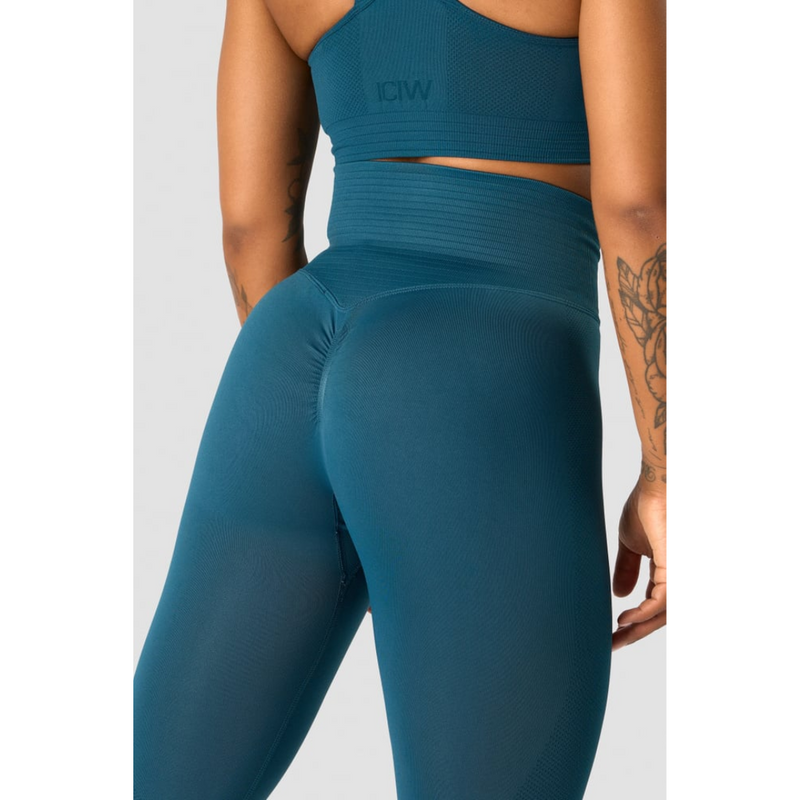 Define Seamless Scrunch Tights Dk Teal-Naisten trikoot ja leggingsit-ICANIWILL-XS-Aminopörssi