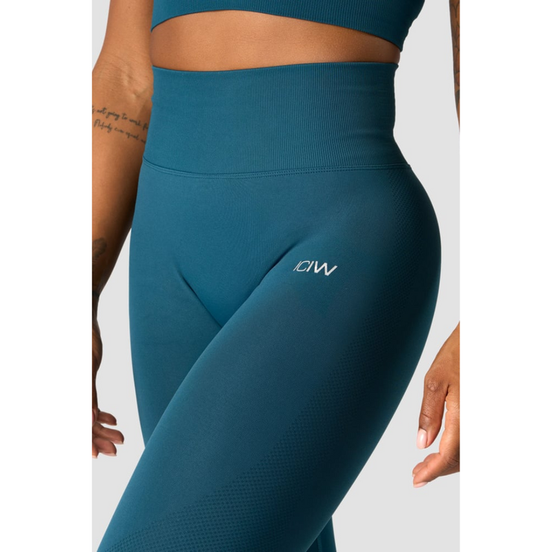 Define Seamless Scrunch Tights Dk Teal-Naisten trikoot ja leggingsit-ICANIWILL-XS-Aminopörssi