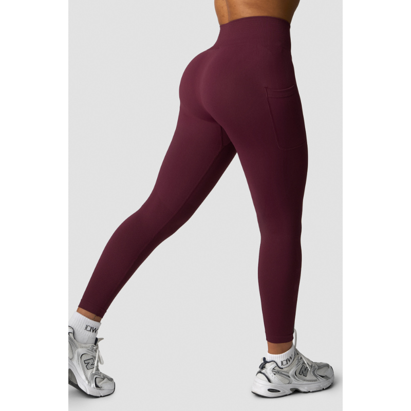 ICIW Define Seamless Pocket Tights Dark Mahogany-Naisten trikoot ja leggingsit-ICANIWILL-Aminopörssi