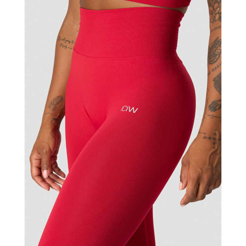Define Seamless Scrunch Tights Red-Naisten trikoot ja leggingsit-ICANIWILL-XS-Aminopörssi