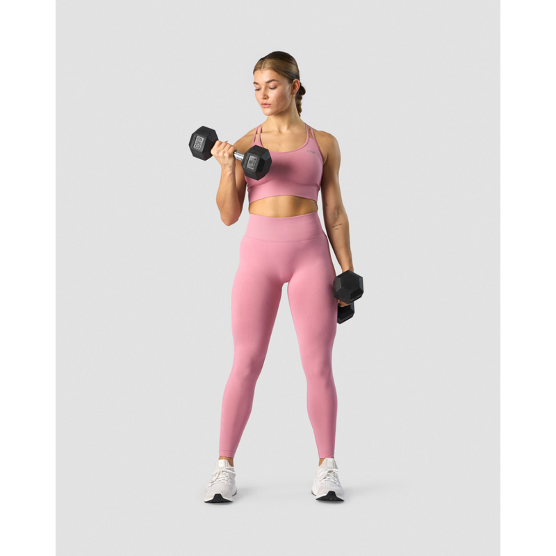 Define Seamless V-shape Tights Dusty Pink-Naisten trikoot ja leggingsit-ICANIWILL-XS-Aminopörssi