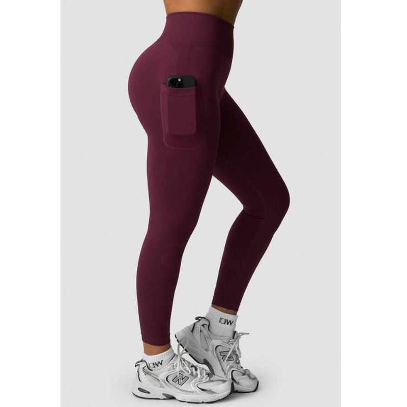 ICIW Define Seamless Pocket Tights Dark Mahogany-Naisten trikoot ja leggingsit-ICANIWILL-Aminopörssi