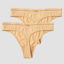 Everyday Seamless Thong 2-pack, Beige-Naisten alusasut-ICANIWILL-XS-Aminopörssi
