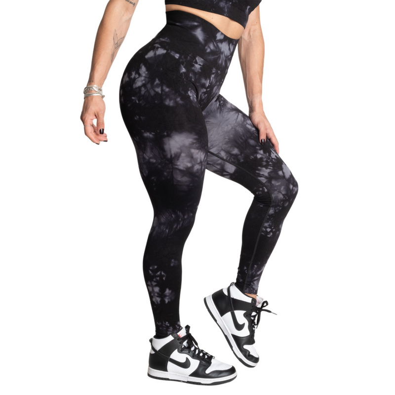 Entice Scrunch Leggings, Black Tie Dye-Naisten trikoot ja leggingsit-Better Bodies-S-Aminopörssi