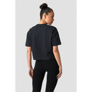 Everyday Cotton Cropped T-shirt Black-Naisten lyhythihaiset ja topit-ICANIWILL-XS-Aminopörssi
