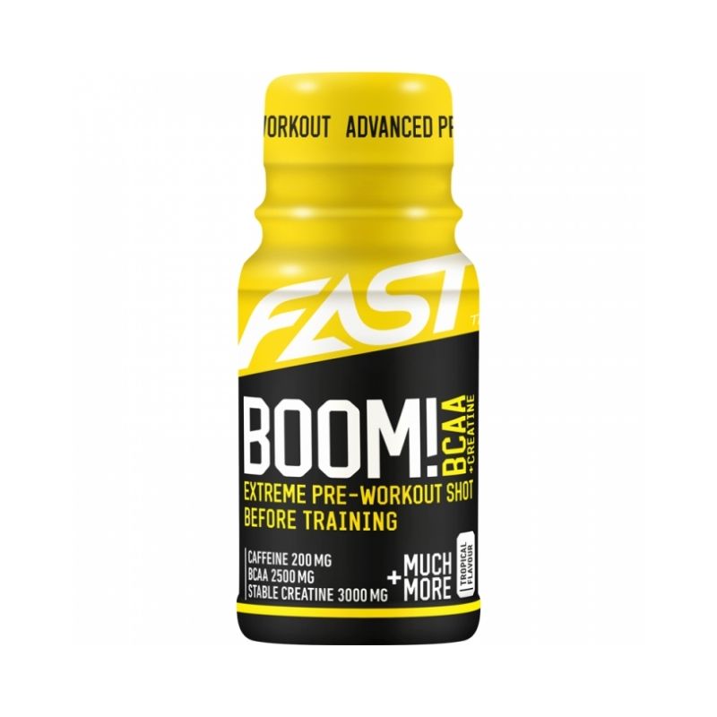 Erä: Boom! Pre Workout Shot, 60 ml Tropical-Pre-Workout-FAST-Tropical parasta ennen 6/2024-Aminopörssi