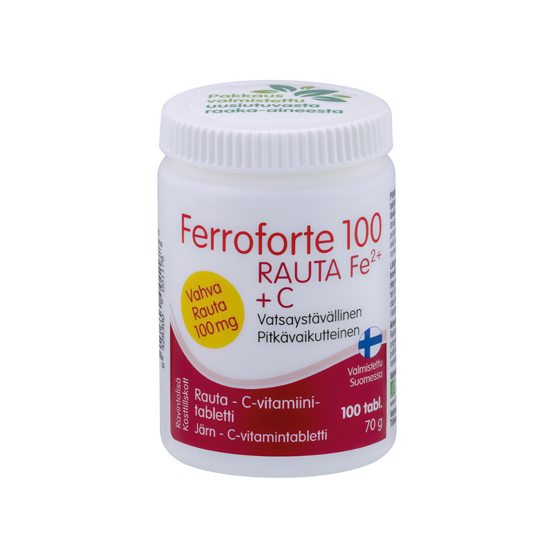 Ferroforte® 100, 100 tabl.-Rauta-Hankintatukku-Aminopörssi