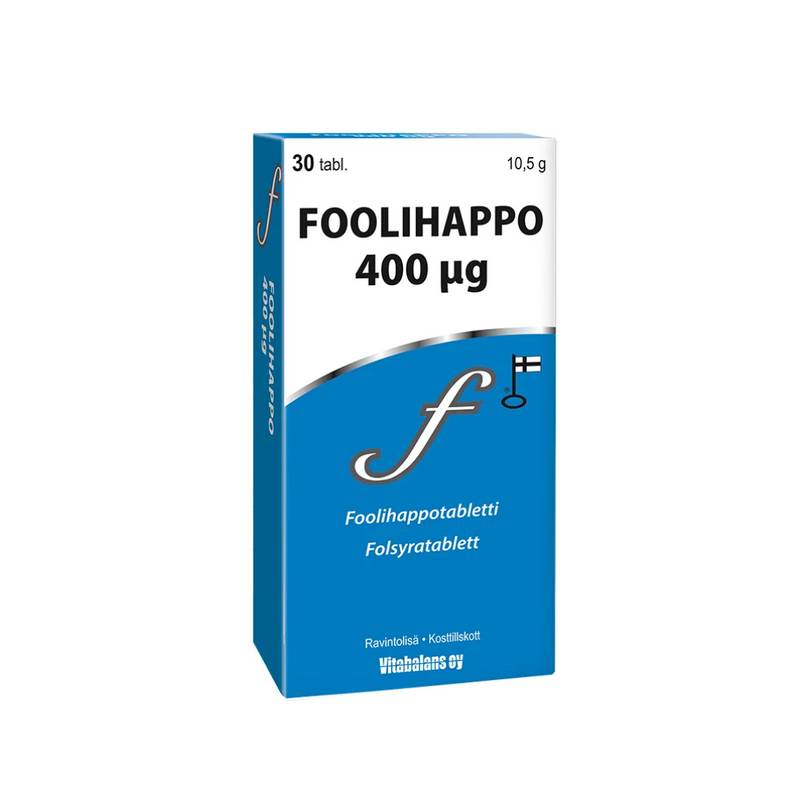 Foolihappo 400 ug, 30 tabl.-Foolihappo-Vitabalans-Aminopörssi