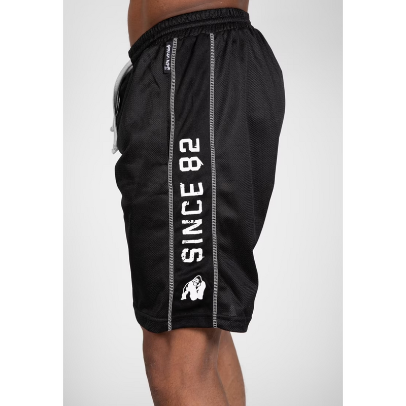 Functional Mesh Shorts, Black/White-Miesten shortsit-Gorilla Wear-S/M-Aminopörssi