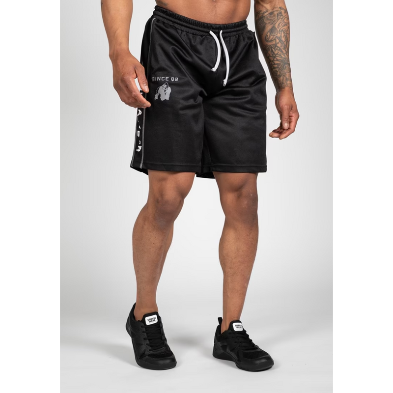 Functional Mesh Shorts, Black/White-Miesten shortsit-Gorilla Wear-S/M-Aminopörssi