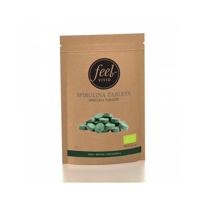 Spirulina-tabletit LUOMU, 150 g-Vihertuote-Feel Vivid-Aminopörssi