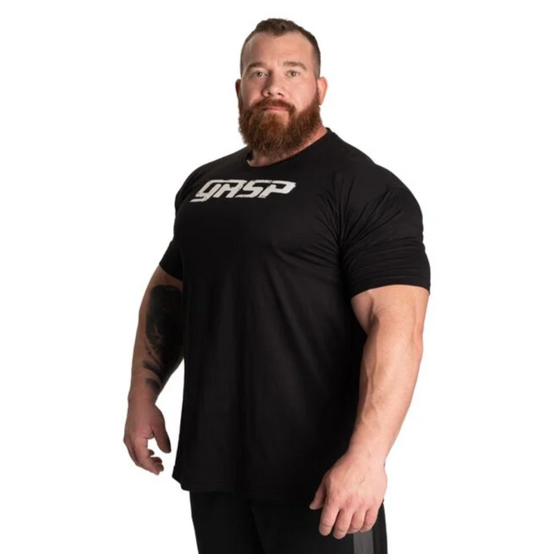 Legacy Gym Tee, Black White logo-Miesten T-paita-GASP-M-Aminopörssi