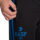 GASP 2-Stripe Standard Mesh Pants Black/Blue-Miesten housut-GASP-S-Aminopörssi