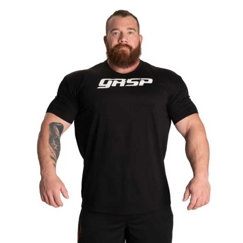 Legacy Gym Tee, Black White logo-Miesten T-paita-GASP-M-Aminopörssi