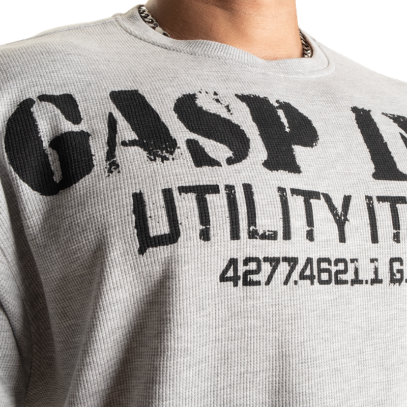 GASP Iron Thermal Tee, Graymelange-Miesten T-paita-GASP-M-Aminopörssi