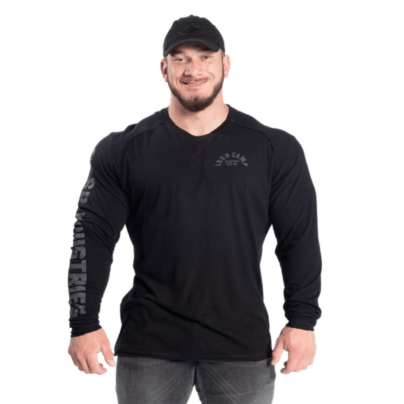 GASP Throwback LS Tee, Black-Miesten hupparit ja pitkähihaiset-GASP-M-Aminopörssi