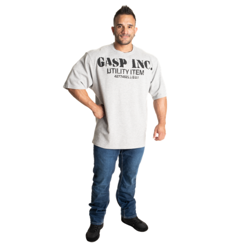 GASP Iron Thermal Tee, Graymelange-Miesten T-paita-GASP-M-Aminopörssi