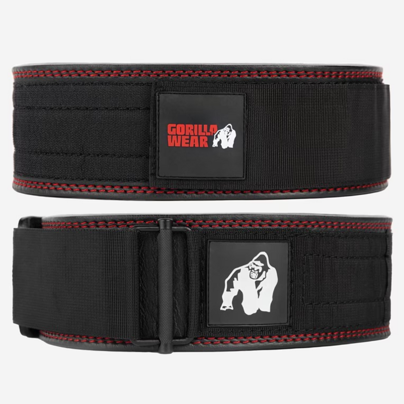 4 inch Premium Leather Lifting Belt - Black-Nostovyö-Gorilla Wear-S/M-Aminopörssi