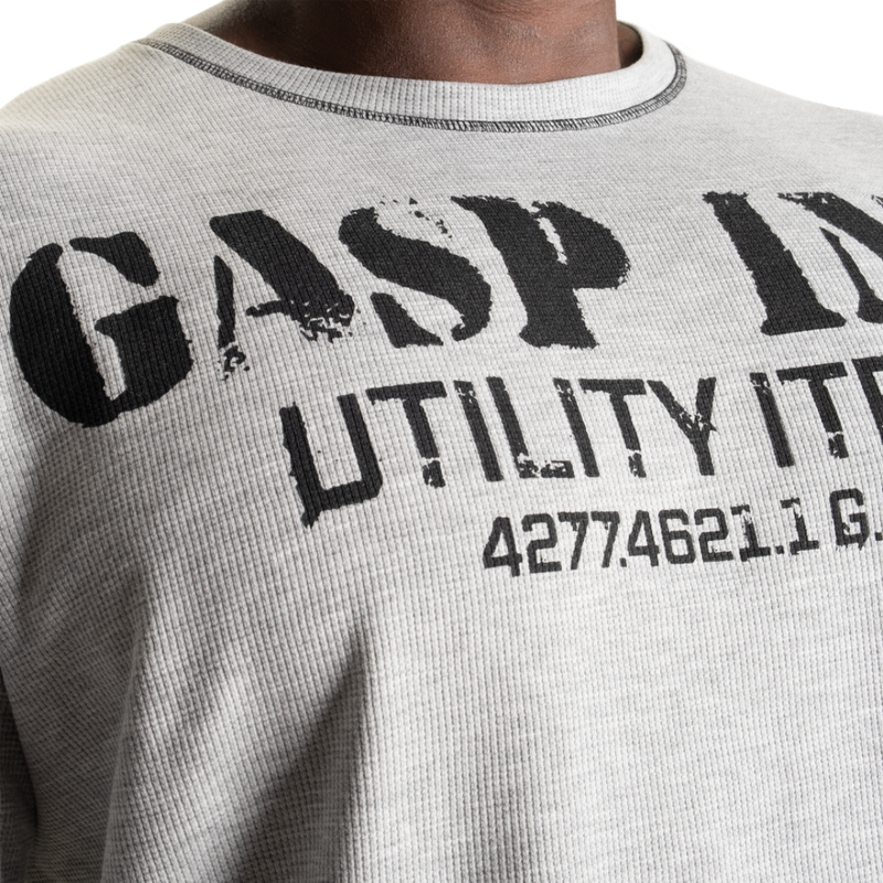 Gasp Thermal Gym Sweater, grey melange-Miesten pitkähihaiset-GASP-M-Aminopörssi