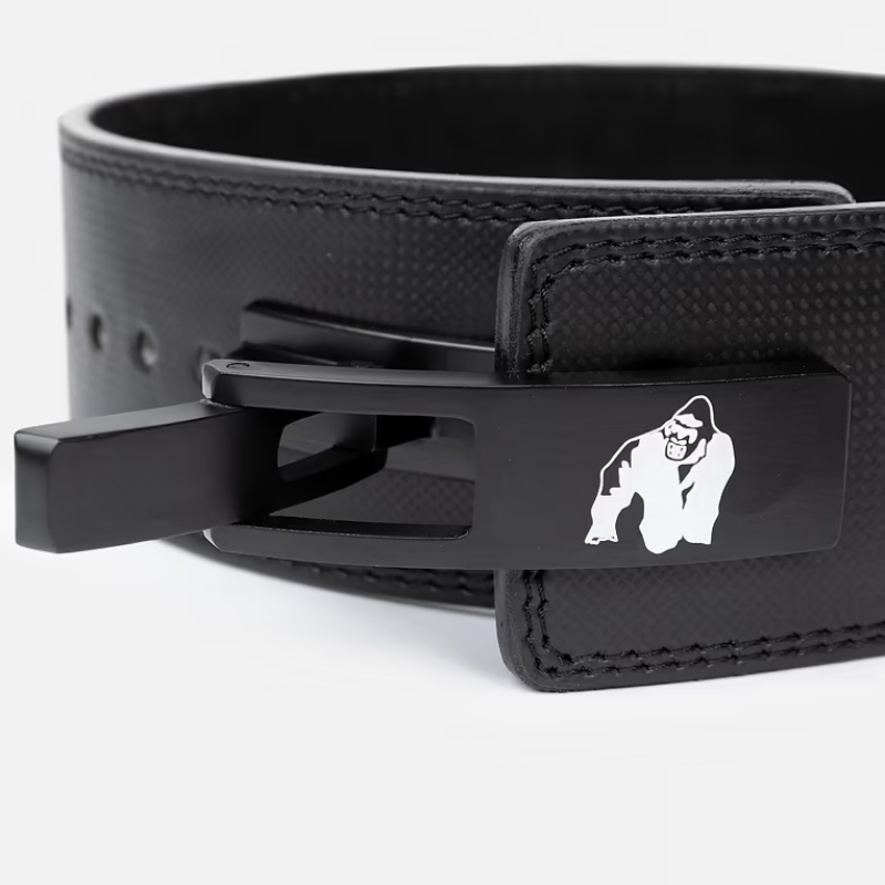 Gorilla Wear 4 Inch Carbon Leather Lever Belt - Black-Nostovyö-Gorilla Wear-S-Aminopörssi