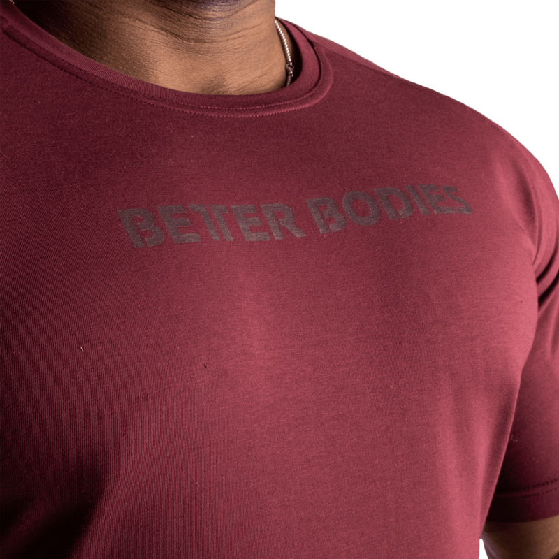 Gym Tapered Tee, maroon-Miesten T-paita-Better Bodies-S-Aminopörssi