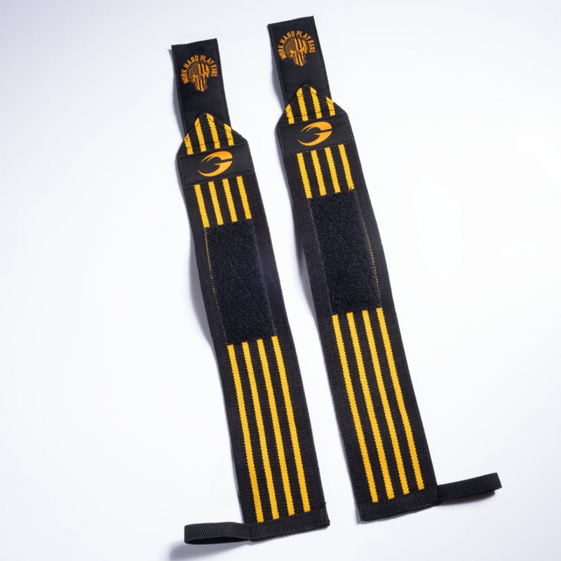 GASP Hardcore Wrist Wrap 18 inch, Black/Yellow-Rannesiteet-GASP-Aminopörssi