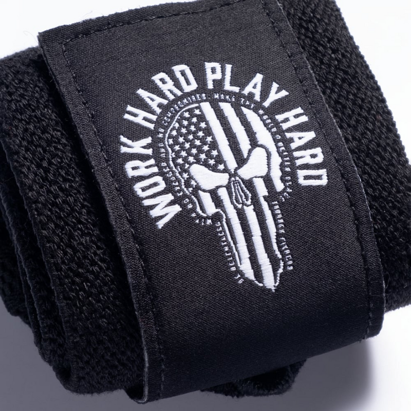 GASP Hardcore Wrist Wrap 18 inch, Black/White-Rannesiteet-GASP-Aminopörssi