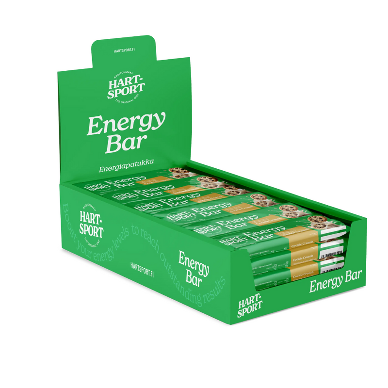 Hart-Sport Energy Bar Säästöpakkaus 18 pack-Energiapatukka-Hart-Sport-Cookie Crunch parasta ennen 12/2025-Aminopörssi
