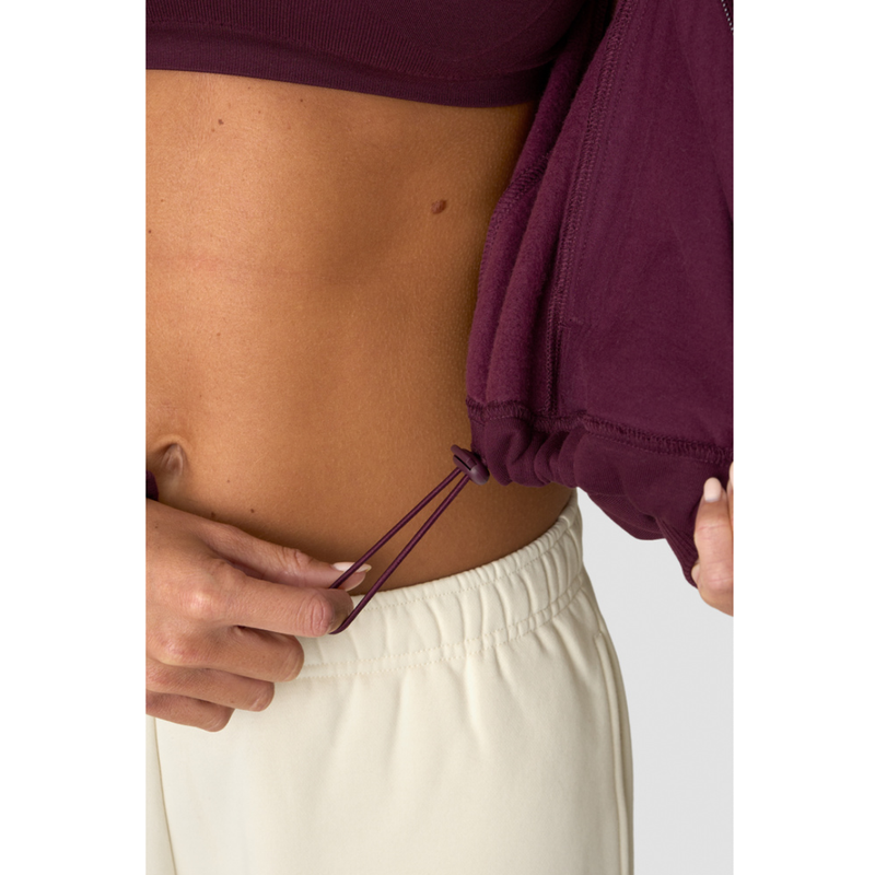 ICIW Everyday Cropped Zipper W Dark Mahogany-Naisten pitkähihaiset ja hupparit-ICANIWILL-XS-Aminopörssi