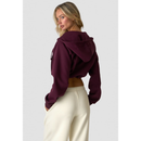 ICIW Everyday Cropped Zipper W Dark Mahogany-Naisten pitkähihaiset ja hupparit-ICANIWILL-XS-Aminopörssi