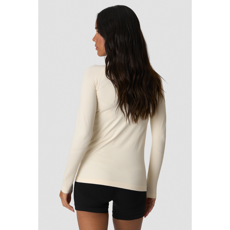 ICIW Define Seamless 1/2 Zip Cream-Naisten pitkähihaiset ja hupparit-ICANIWILL-XS-Aminopörssi