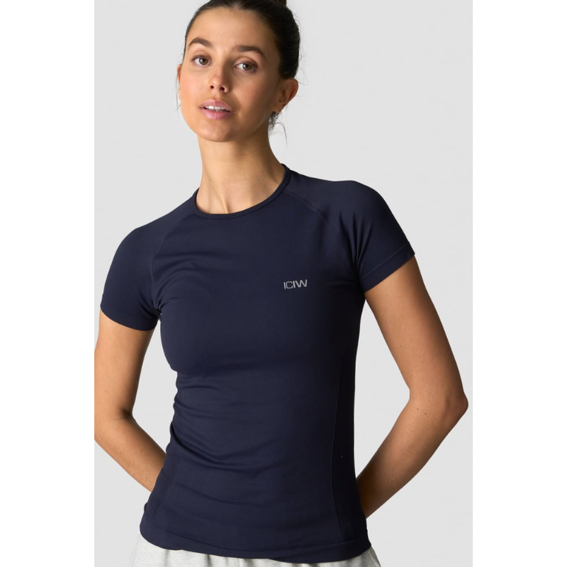 ICIW Define Seamless T-shirt High Neck Navy-Naisten t-paita-ICANIWILL-XS-Aminopörssi