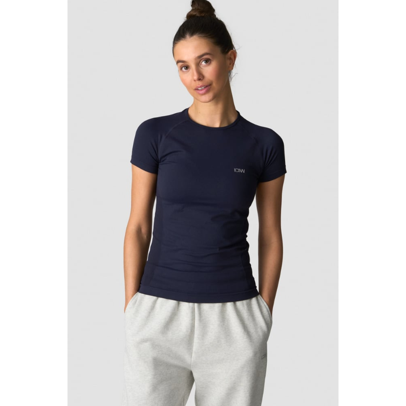 ICIW Define Seamless T-shirt High Neck Navy-Naisten t-paita-ICANIWILL-XS-Aminopörssi