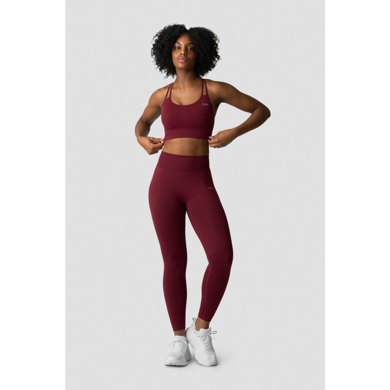 ICIW Define Seamless Tights Burgundy-Naisten trikoot ja leggingsit-ICANIWILL-XS-Aminopörssi