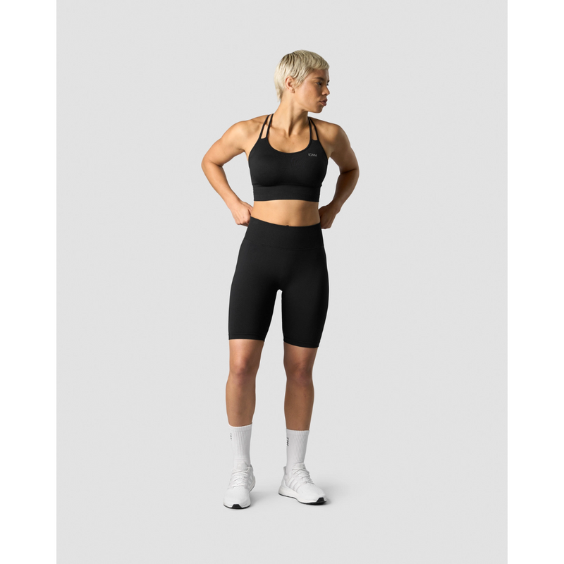 Define Seamless V-Shape Biker Shorts, Black-Naisten shortsit-ICANIWILL-XS-Aminopörssi