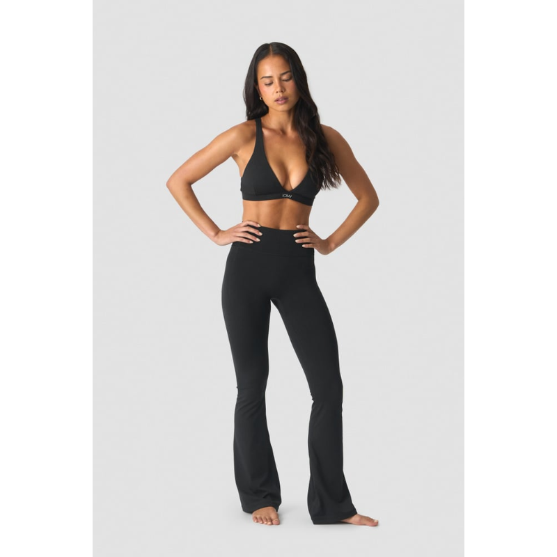 ICIW Luxe Flared Tights Black-Naisten trikoot ja leggingsit-ICANIWILL-XS-Aminopörssi