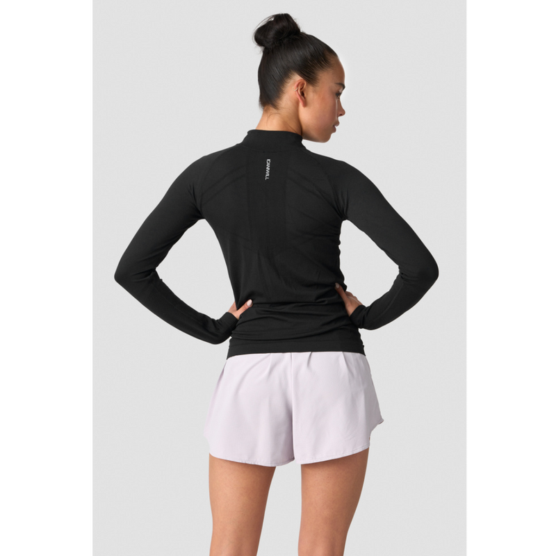 ICIW Define Seamless 1/4 Zip W Black-Naisten pitkähihaiset ja hupparit-ICANIWILL-XS-Aminopörssi