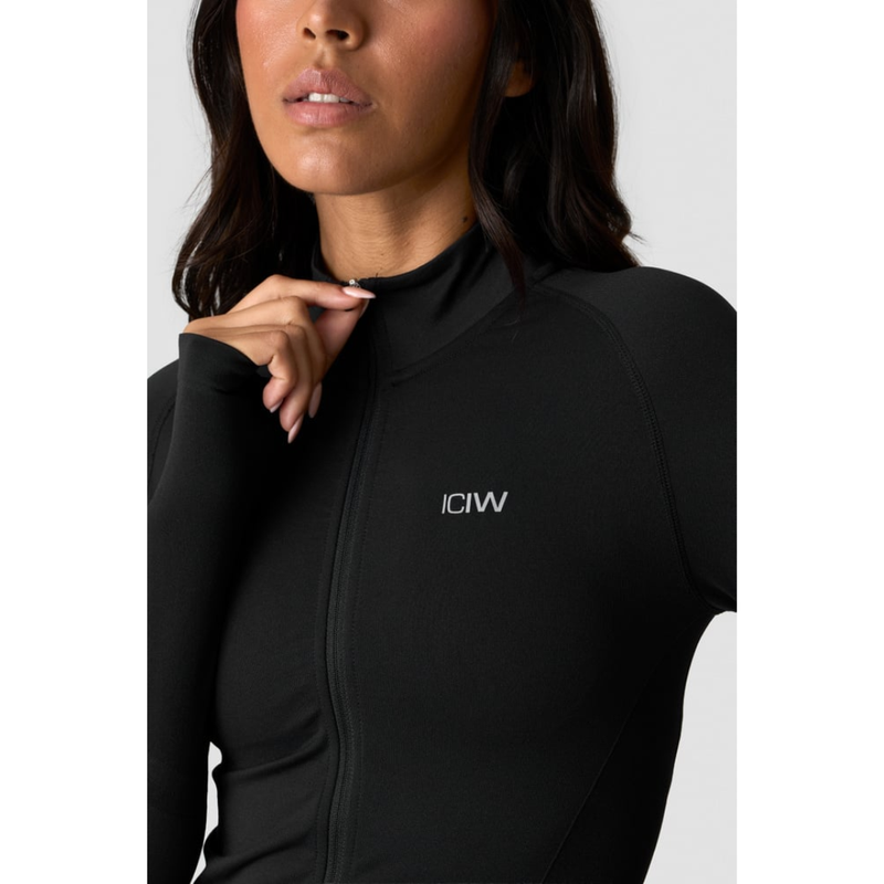 ICIW Define Seamless Zip Long sleeve W Black-Naisten pitkähihaiset ja hupparit-ICANIWILL-XS-Aminopörssi