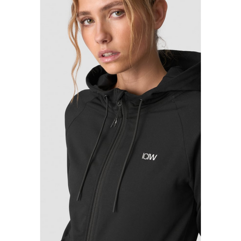 Activity Zip Hoodie Women, Black-Naisten pitkähihaiset ja hupparit-ICANIWILL-XS-Aminopörssi